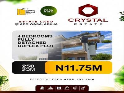 Cystal Palace Estate, 4 Bedroom Fully-Detached Duplex Plot